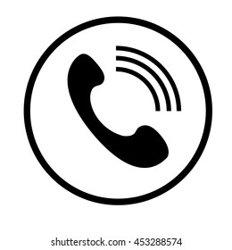 Phone Call vector icon. Style is flat rounded symbol, gray color, rounded angles, white background.