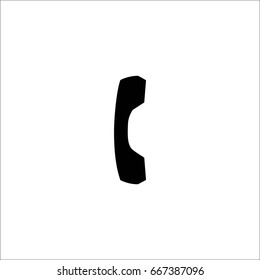 Phone Call vector icon. Style is flat rounded symbol, gray color, rounded angles, white background.