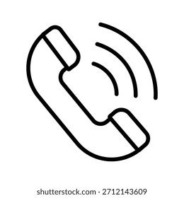 Icono de Vector de llamada telefónica. Símbolo de arte de línea de contacto y teléfono para comunicación y Asistencia.