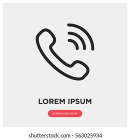Icono vector de llamada telefónica, símbolo telefónico. Ilustración vectorial plana moderna y simple para sitio web o aplicación móvil