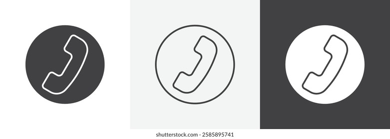 Phone call vector icons collection graphic designs for ui designs