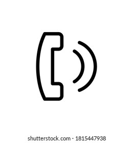phone call vector line icon