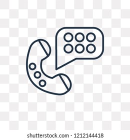 Phone call vector outline icon isolated on transparent background, high quality linear Phone call transparency concept can be used web and mobile