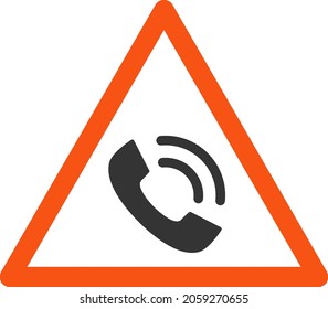 Illustration vectorielle d'Avertissement d'appel téléphonique. Illustration à plat de l'icône Avertissement d'appel téléphonique sur fond blanc.