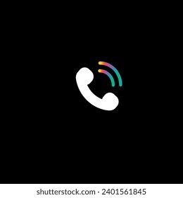 llamada telefónica en blanco delante del fondo