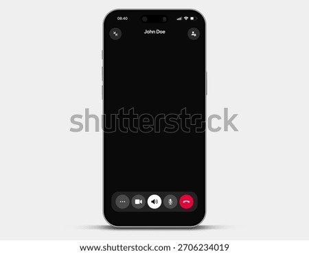 Phone calling icon set. Streaming icon set. Video call buttons set. Collection of internet conversation buttons. A set of video communication elements. Stock vector EPS10.