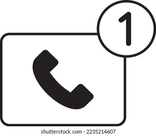 phone calling notification vector, icon, isolated