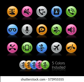 Phone Calls Icons // The vector file Includes 5 color versions in different layers.