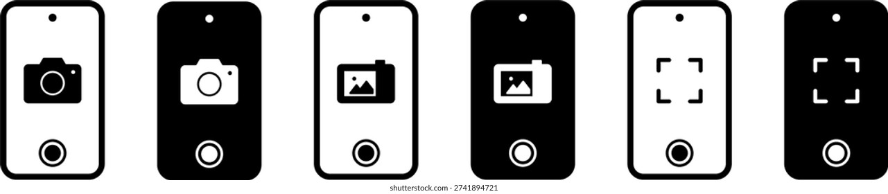 Phone camera app icon set