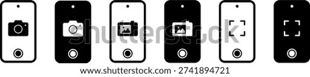 Phone camera app icon set