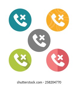 Phone cancelled flat icon