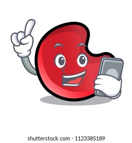 With phone candy moon character cartoon