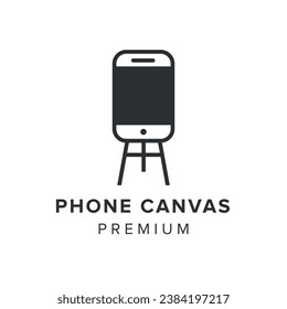 phone canvas logo vector icon illustration