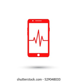 Phone cardiogram  icon