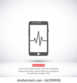 Phone cardiogram  icon