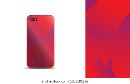 phone case abstract colorful vector design template. eps10