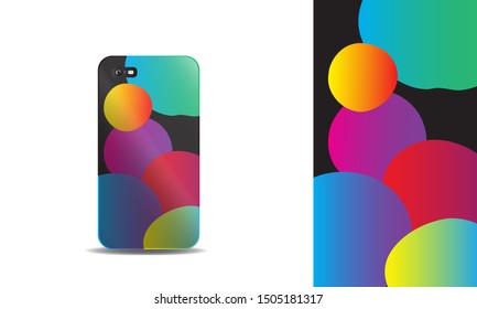 phone case abstract colorful vector design template. eps10