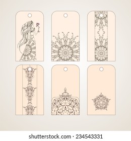 Phone case collection, delicate floral pattern. Vector background. Vintage decorative elements, templates with lace ornament. Hand drawn background. Islam, arabic, indian, ottoman motifs.