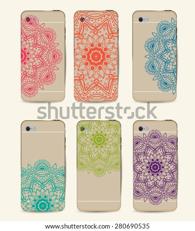 phone case collection delicate floral pattern stock vector royalty phone case templates