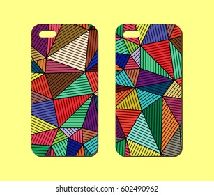 Phone case design. Abstract background. Vector illustration.