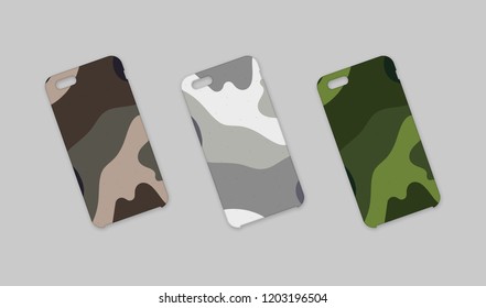 Phone case design. Abstract geometric background. Vector illustration.