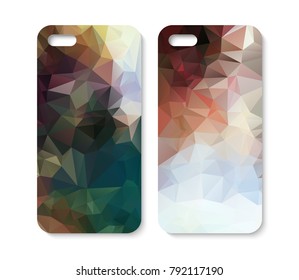 Phone case design. Abstract geometric background. Vector illustration.