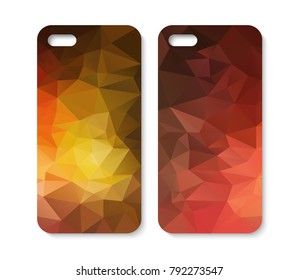 Phone case design. Abstract geometric background. Template for your design works. Vector illustration.