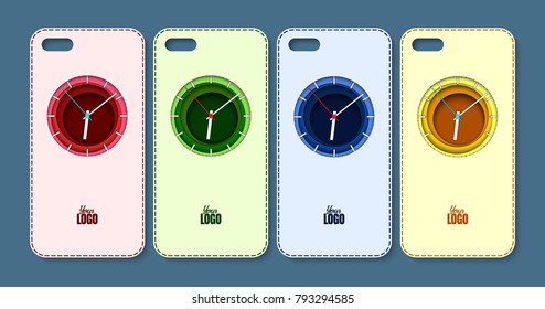 Phone case design. Abstract geometric background. Vector illustration.