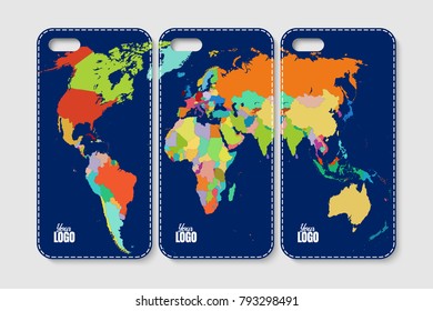 Phone case design. Abstract geometric background. Vector illustration.