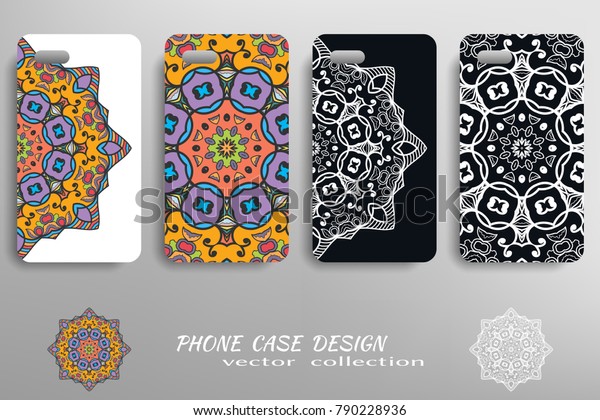 Phone Case Design Collection Decorative Mandala Stock Vector