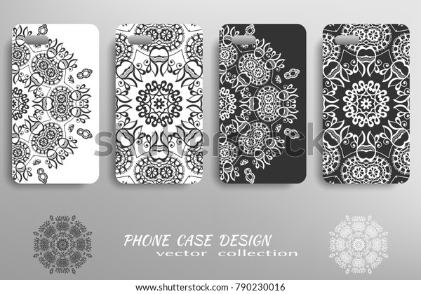 Phone Case Design Collection Decorative Mandala Stock Vector