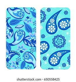 Phone case design, seamless background, vector illustration