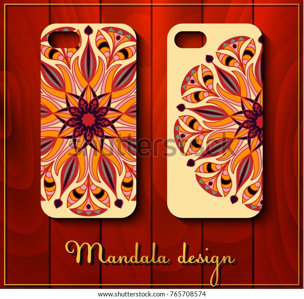 Phone Case Design Set Fashionable Floral Stock Vector Royalty