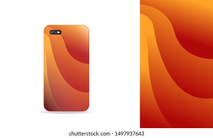 phone case design. vector template eps10