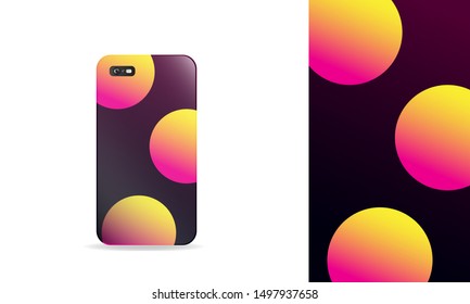 phone case design. vector template eps10