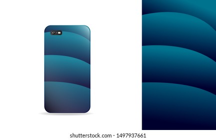 phone case design. vector template eps10