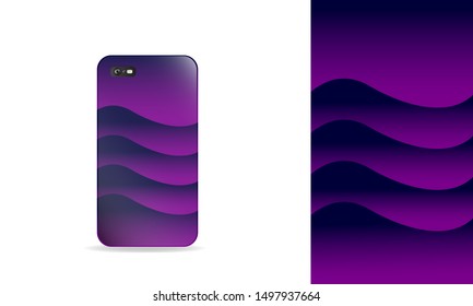 phone case design. vector template eps10