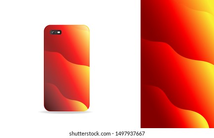 phone case design. vector template eps10