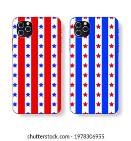 Phone case design. Vogue style. Concept art. Mobile phone cover, with animal print. Fashionable, modern design. Vector illustration.