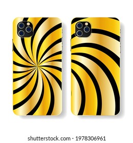 Phone case design. Vogue style. Concept art. Mobile phone cover, with animal print. Fashionable, modern design. Vector illustration.