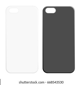 Phone case gray and white in vector isolated on white background.