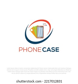 Phone Case Logo Template Design Vector, Cases for mobile phones logo, Emblem, Phone Cover Company Logo Idea