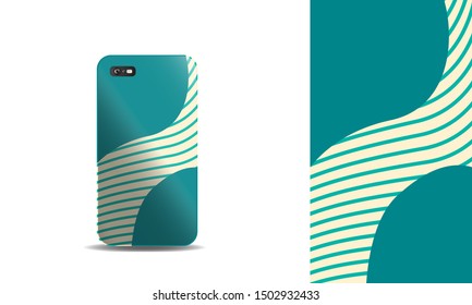 phone case with nature inspired abstract vector design background template. eps10