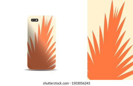 phone case with nature inspired abstract vector design background template. eps10