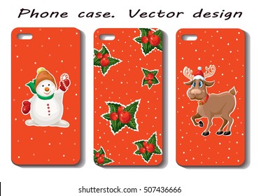 Phone case. New Year. vector