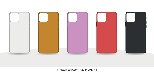 Phone Case Template set. Vector Illustration