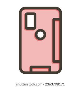 Phone Case Vector Thick Line Filled Colors Icon For Personal And Commercial Use.
