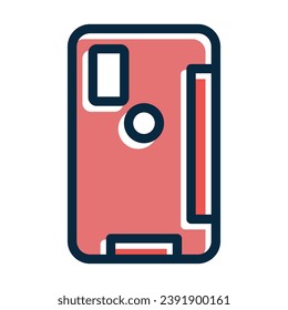 Phone Case Vector Thick Line Filled Colors Icon For Personal And Commercial Use.
