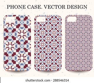 Phone case. Vintage vector background. Decorative ornamental elements.