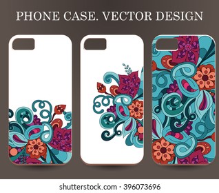 Phone case. Vintage vector background. Vintage decorative elements.